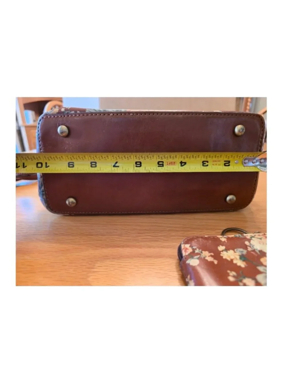 Patricia Nash Norcia Leather Crossbody Coin Zip Pouch VINTAGE BOTANICAL